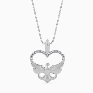 Jewelove™ Pendants SI IJ Platinum Diamonds Heart Pendant for Women JL PT P 18001