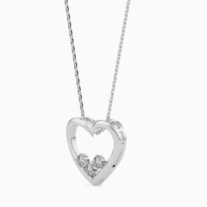 Jewelove™ Pendants Platinum Diamonds Heart Pendant for Women JL PT P 18003