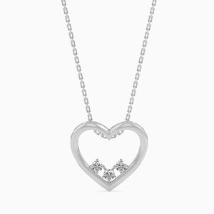 Jewelove™ Pendants SI IJ Platinum Diamonds Heart Pendant for Women JL PT P 18003