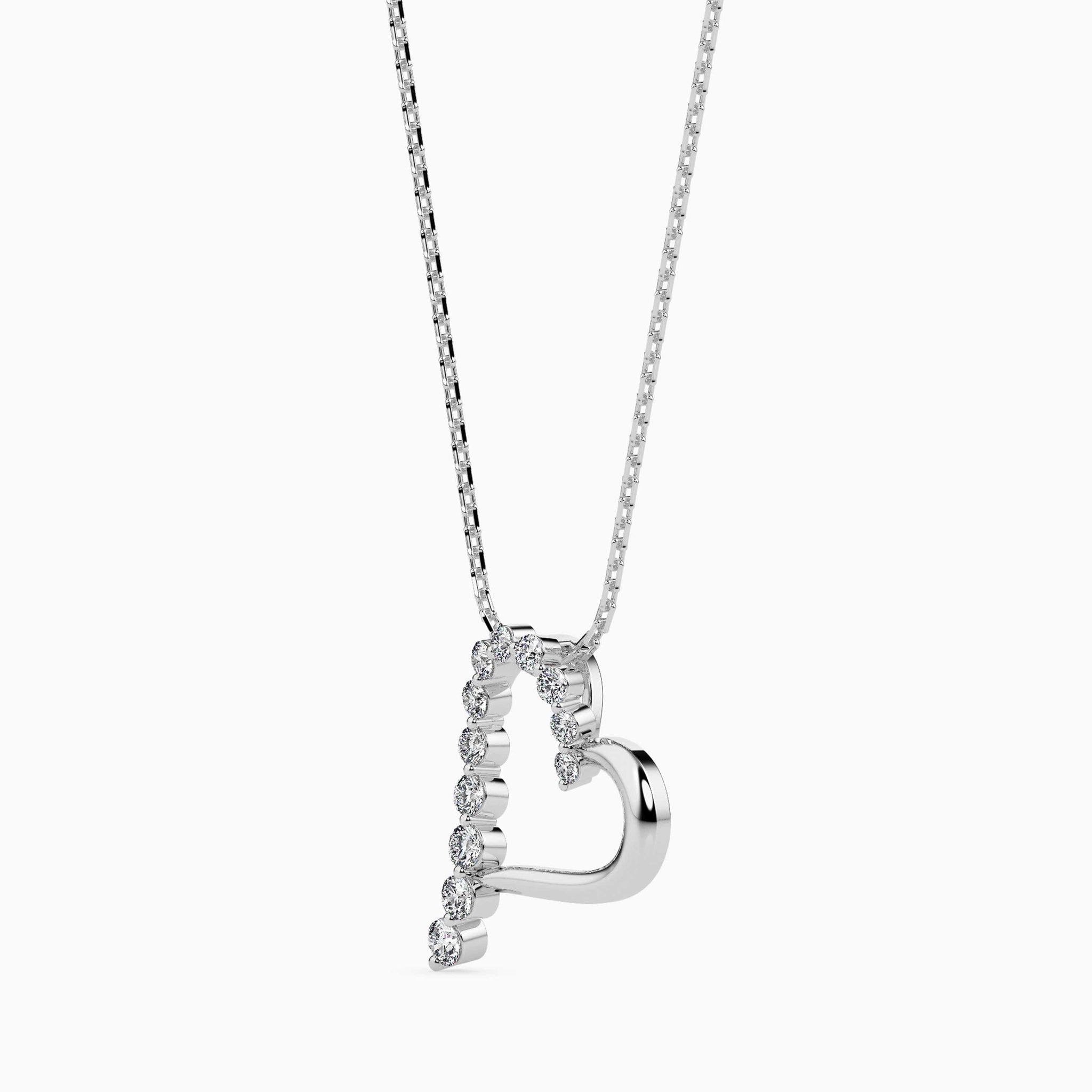 Jewelove™ Pendants Platinum Diamonds Heart Pendant for Women JL PT P 18004