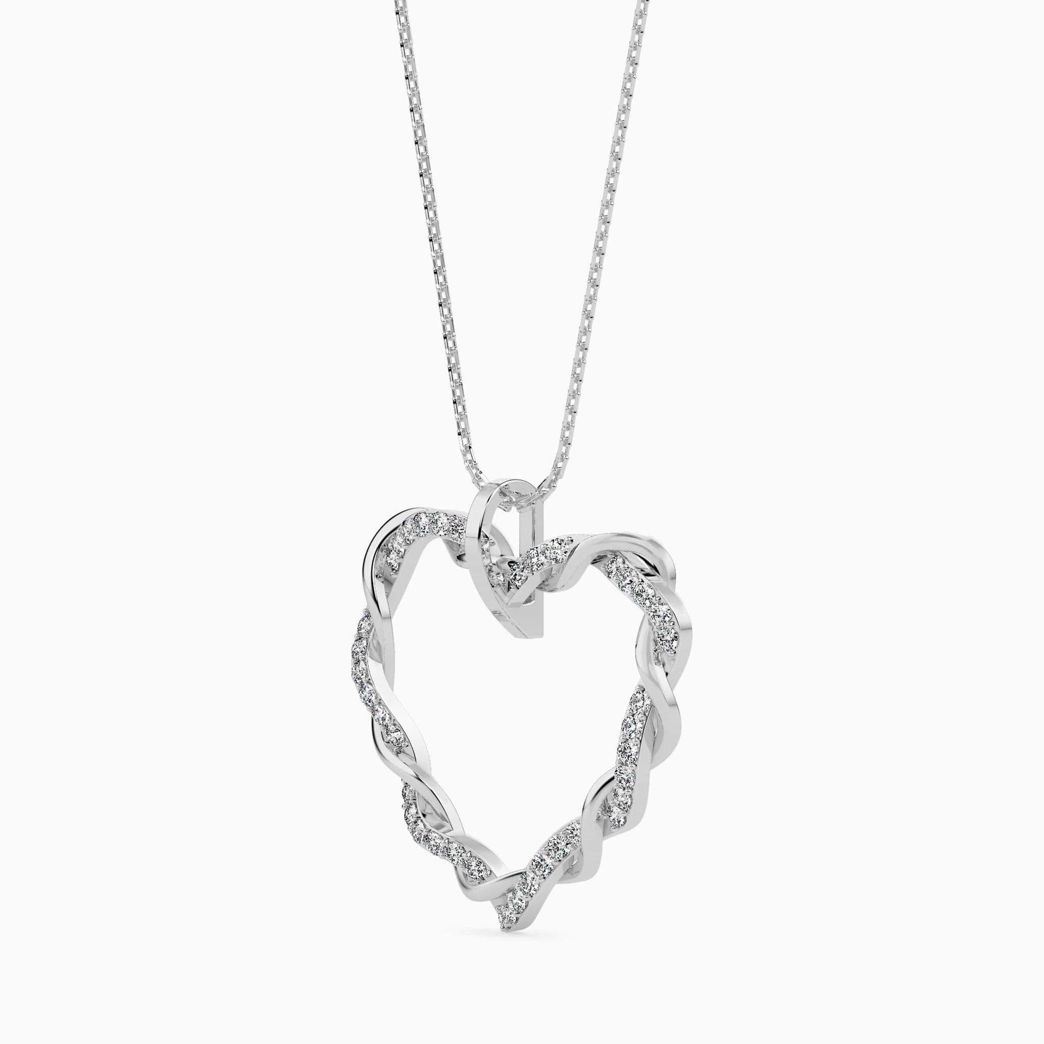 Jewelove™ Pendants Platinum Diamonds Heart Pendant for Women JL PT P 18006