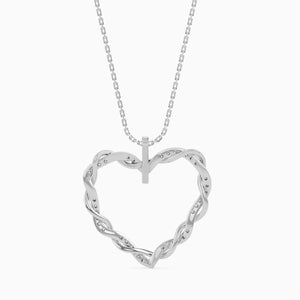 Jewelove™ Pendants Platinum Diamonds Heart Pendant for Women JL PT P 18006