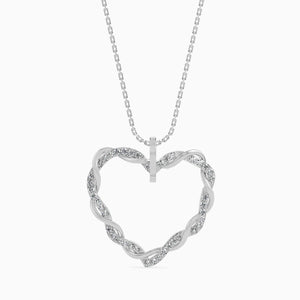 Jewelove™ Pendants SI IJ Platinum Diamonds Heart Pendant for Women JL PT P 18006