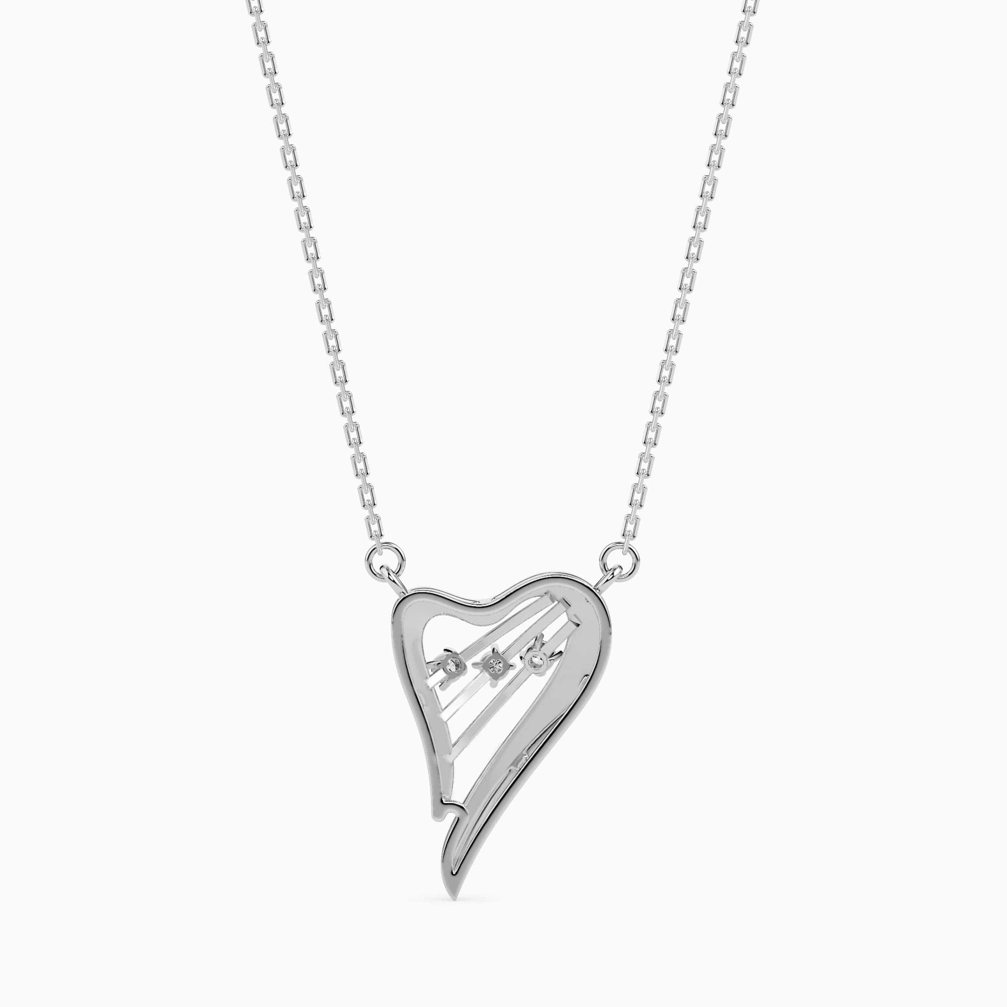 Jewelove™ Pendants Platinum Diamonds Heart Pendant for Women JL PT P 18036