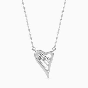 Jewelove™ Pendants SI IJ Platinum Diamonds Heart Pendant for Women JL PT P 18036