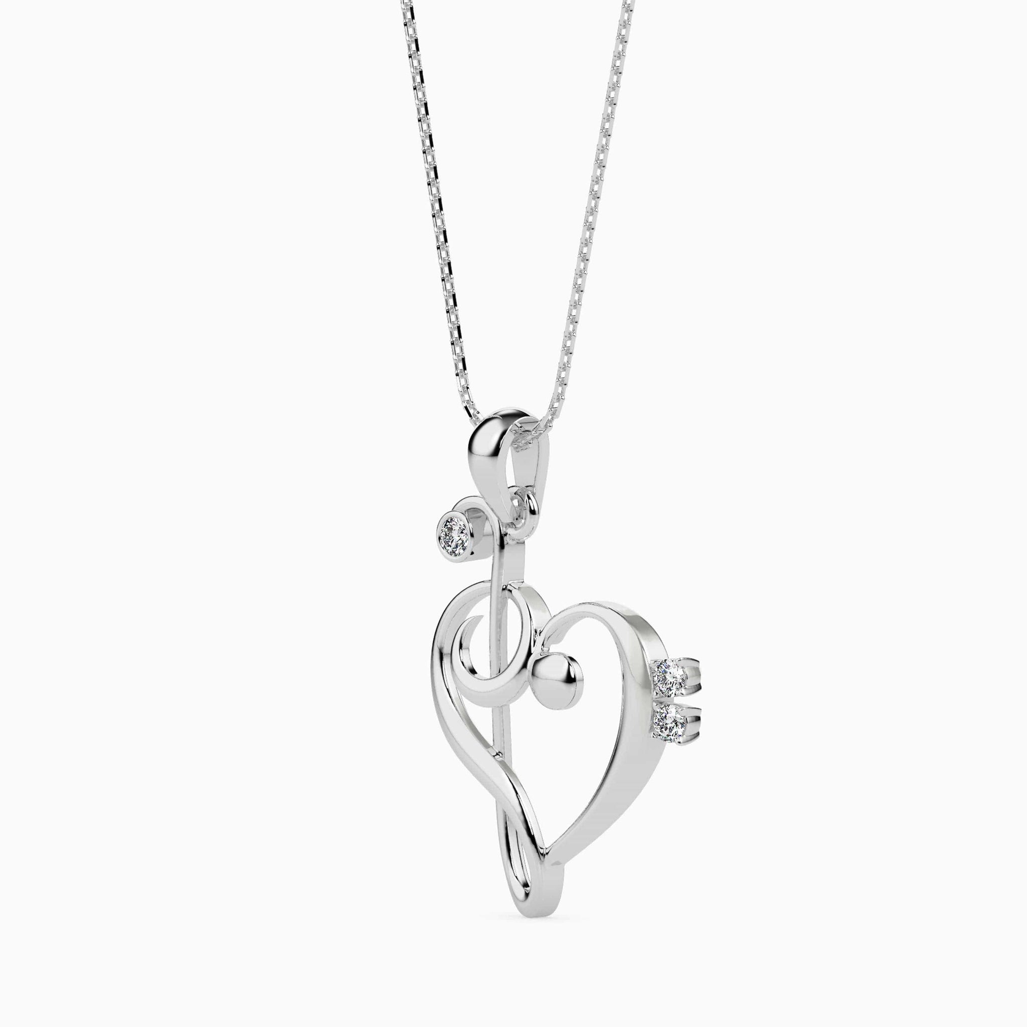 Jewelove™ Pendants Platinum Diamonds Heart Pendant for Women JL PT P 18040