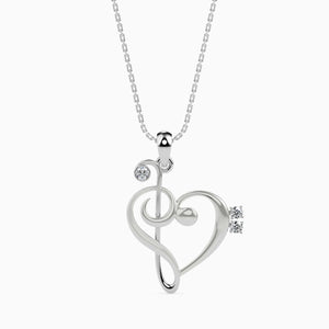 Jewelove™ Pendants SI IJ Platinum Diamonds Heart Pendant for Women JL PT P 18040