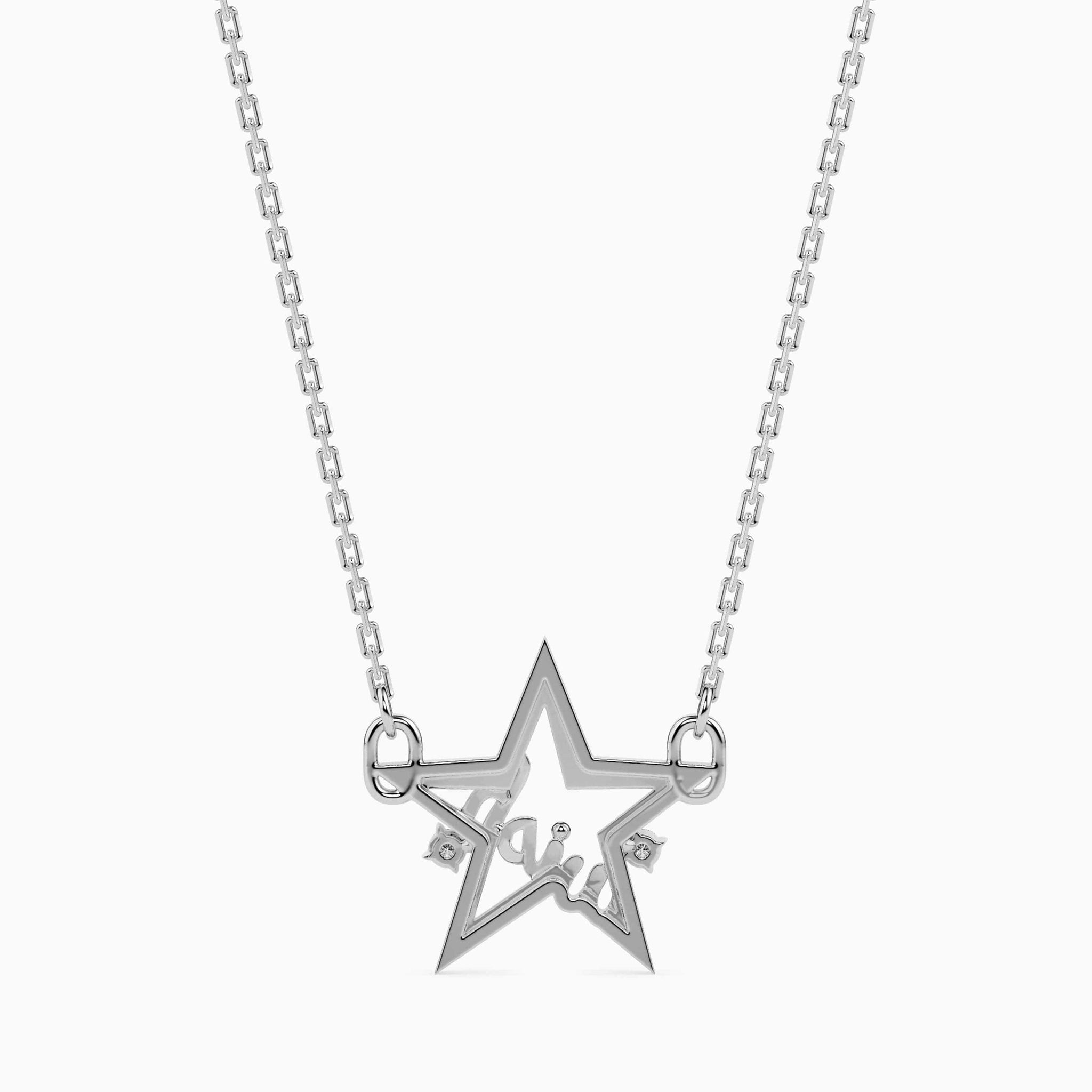 Jewelove™ Pendants Platinum Diamonds Star Pendant for Women JL PT P 18039