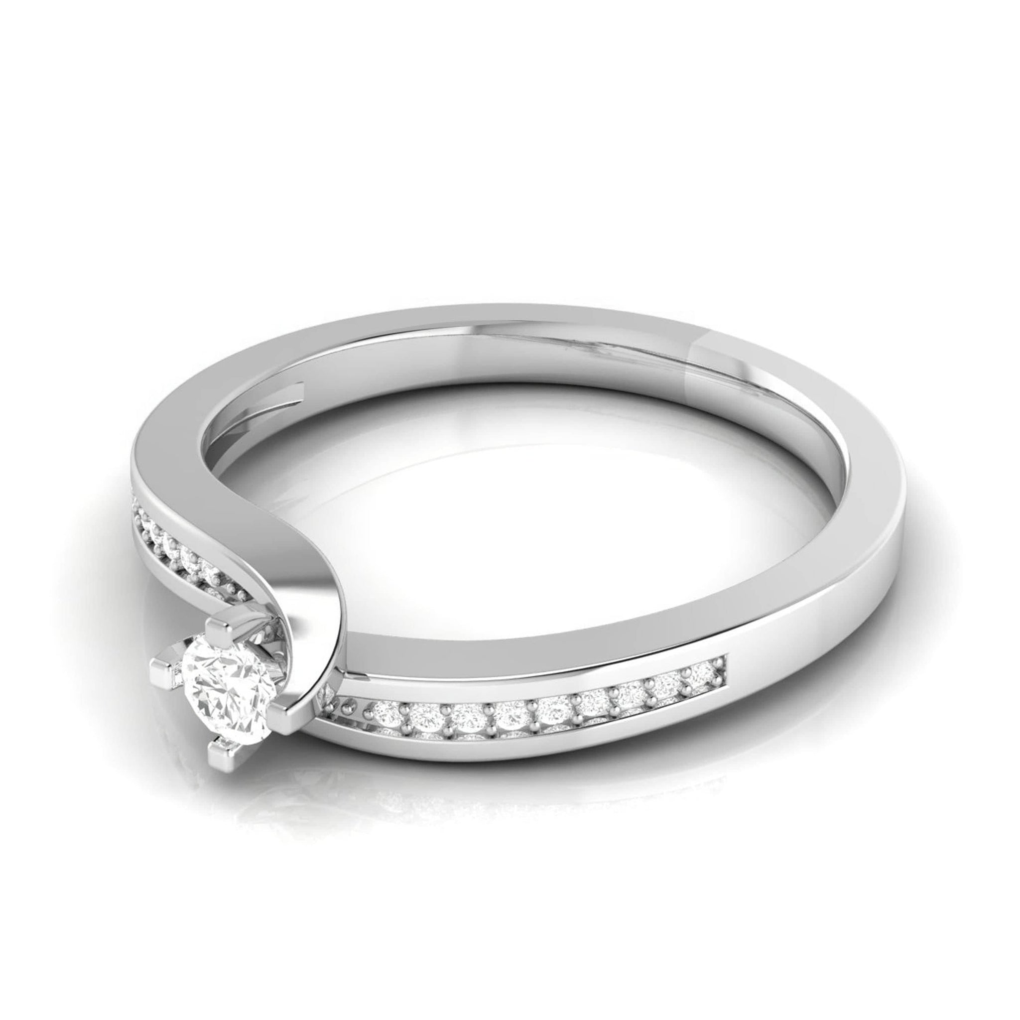 Jewelove™ Rings Platinum Dimoand Engagement Ring for Women JL PT R-70