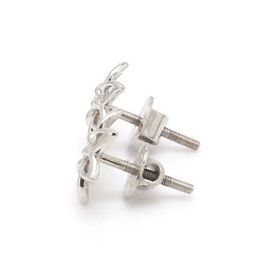 Jewelove™ Earrings Platinum Earrings for Kids Flower Design JL PT E 164