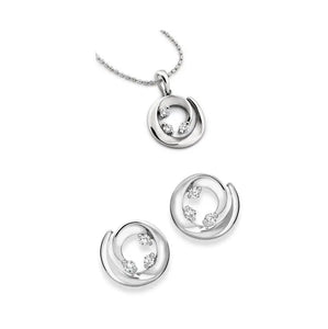 Platinum Earrings Pendant Set , The Circle of Life SJ PTO E 114