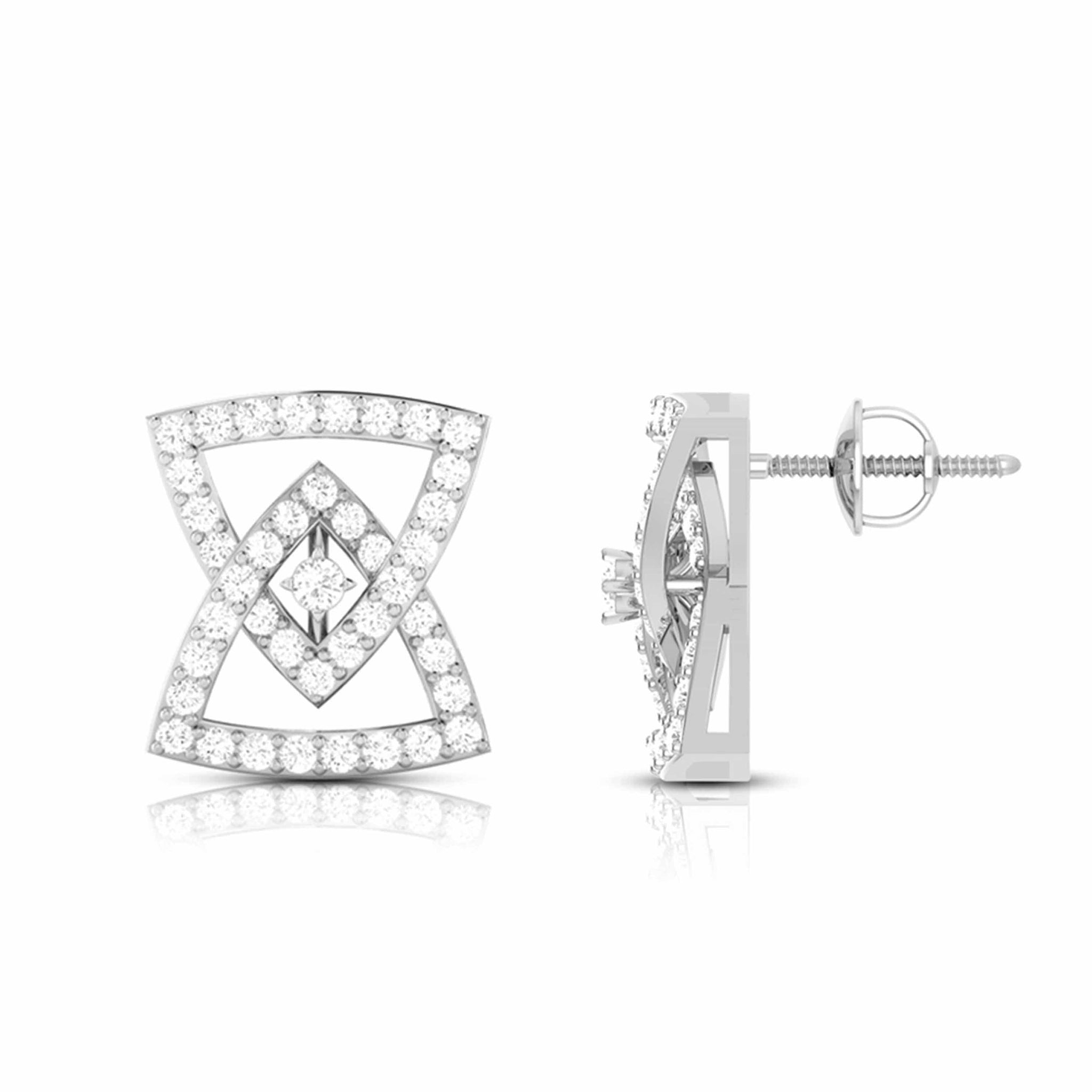 Jewelove™ Earrings Platinum Earrings with Diamonds fir Women JL PT E ST 2013