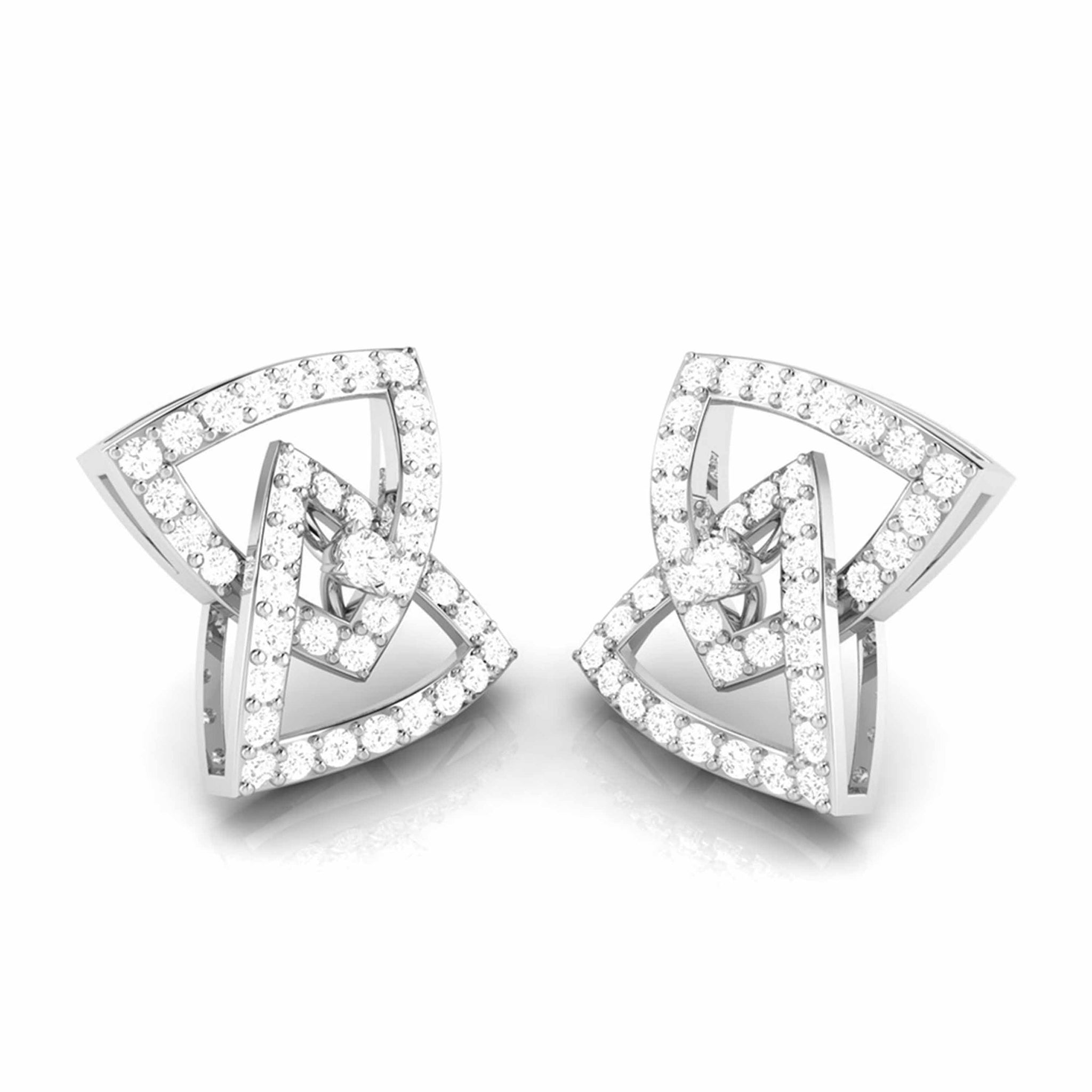 Jewelove™ Earrings Platinum Earrings with Diamonds fir Women JL PT E ST 2013