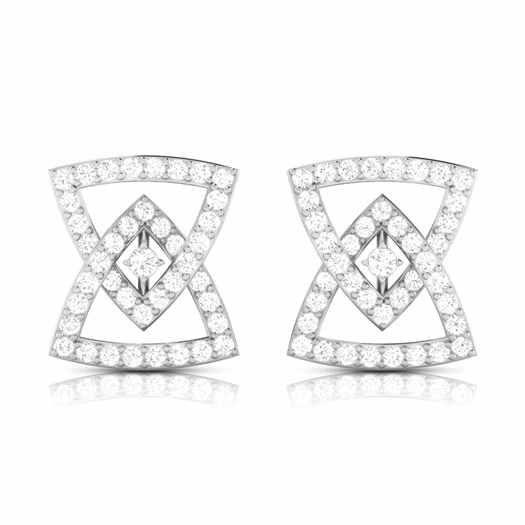 Jewelove™ Earrings SI IJ Platinum Earrings with Diamonds fir Women JL PT E ST 2013