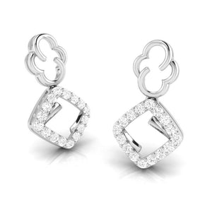 Jewelove™ Earrings Platinum Earrings with Diamonds for Women JL PT E N-17