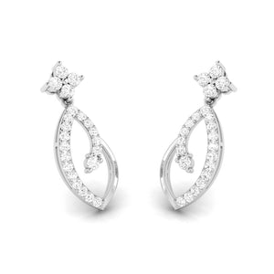 Jewelove™ Earrings Platinum Earrings with Diamonds for Women JL PT E NK-55