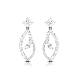 Jewelove™ Earrings SI IJ Platinum Earrings with Diamonds for Women JL PT E NK-55