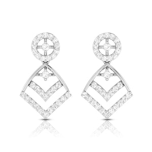 Jewelove™ Earrings Platinum Earrings with Diamonds for Women JL PT E NK-56