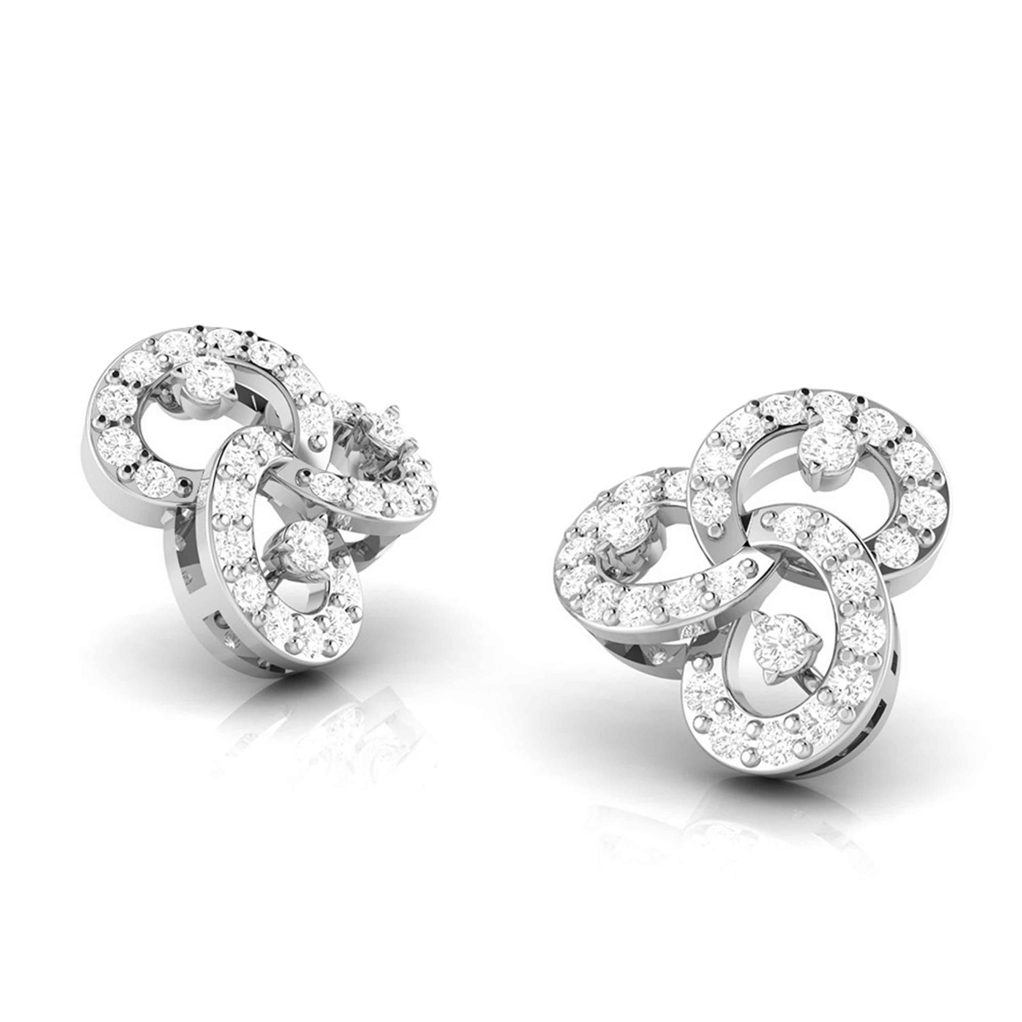 Jewelove™ Earrings Platinum Earrings with Diamonds for Women JL PT E ST 2016