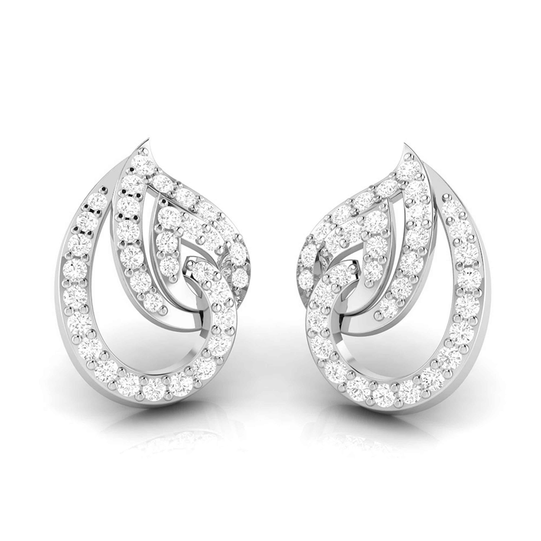 Jewelove™ Earrings Platinum Earrings with Diamonds for Women JL PT E ST 2017