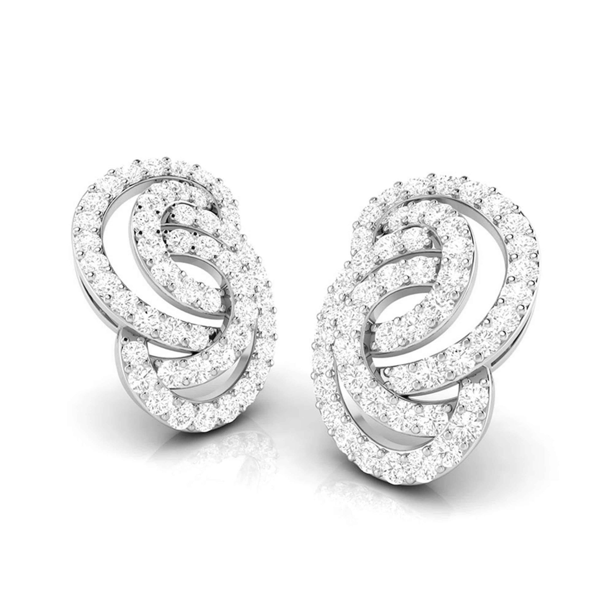 Jewelove™ Earrings Platinum Earrings with Diamonds for Women JL PT E ST 2020