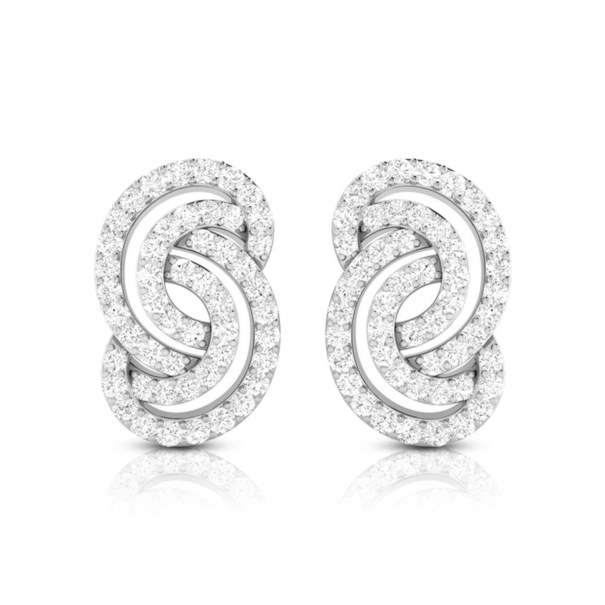 Jewelove™ Earrings Platinum Earrings with Diamonds for Women JL PT E ST 2020