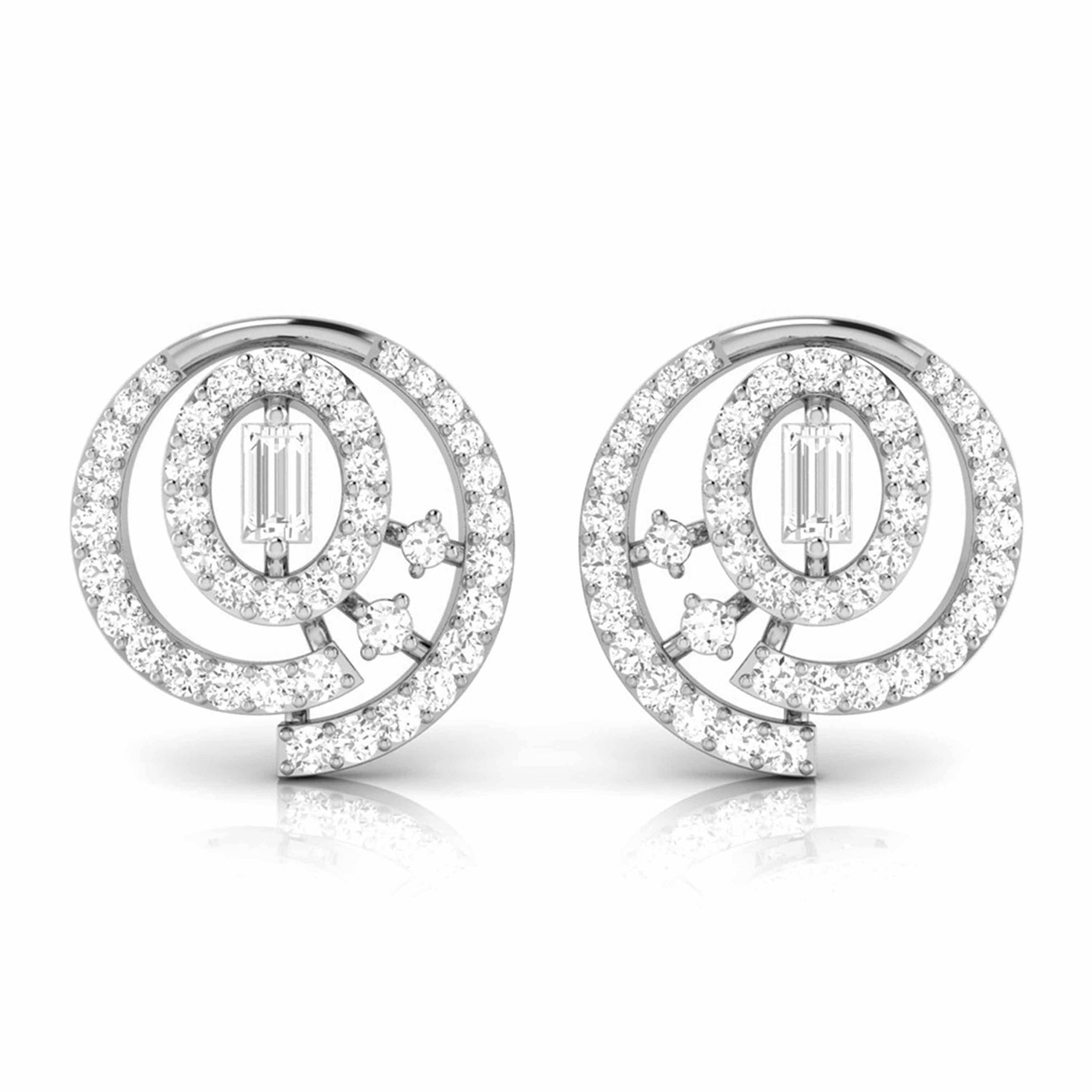 Jewelove™ Earrings Platinum Earrings with Diamonds JL PT E ST 2213