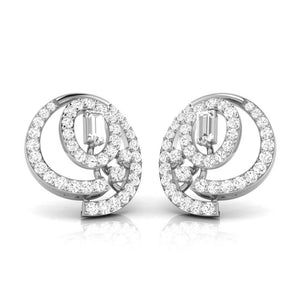 Jewelove™ Earrings SI IJ Platinum Earrings with Diamonds JL PT E ST 2213