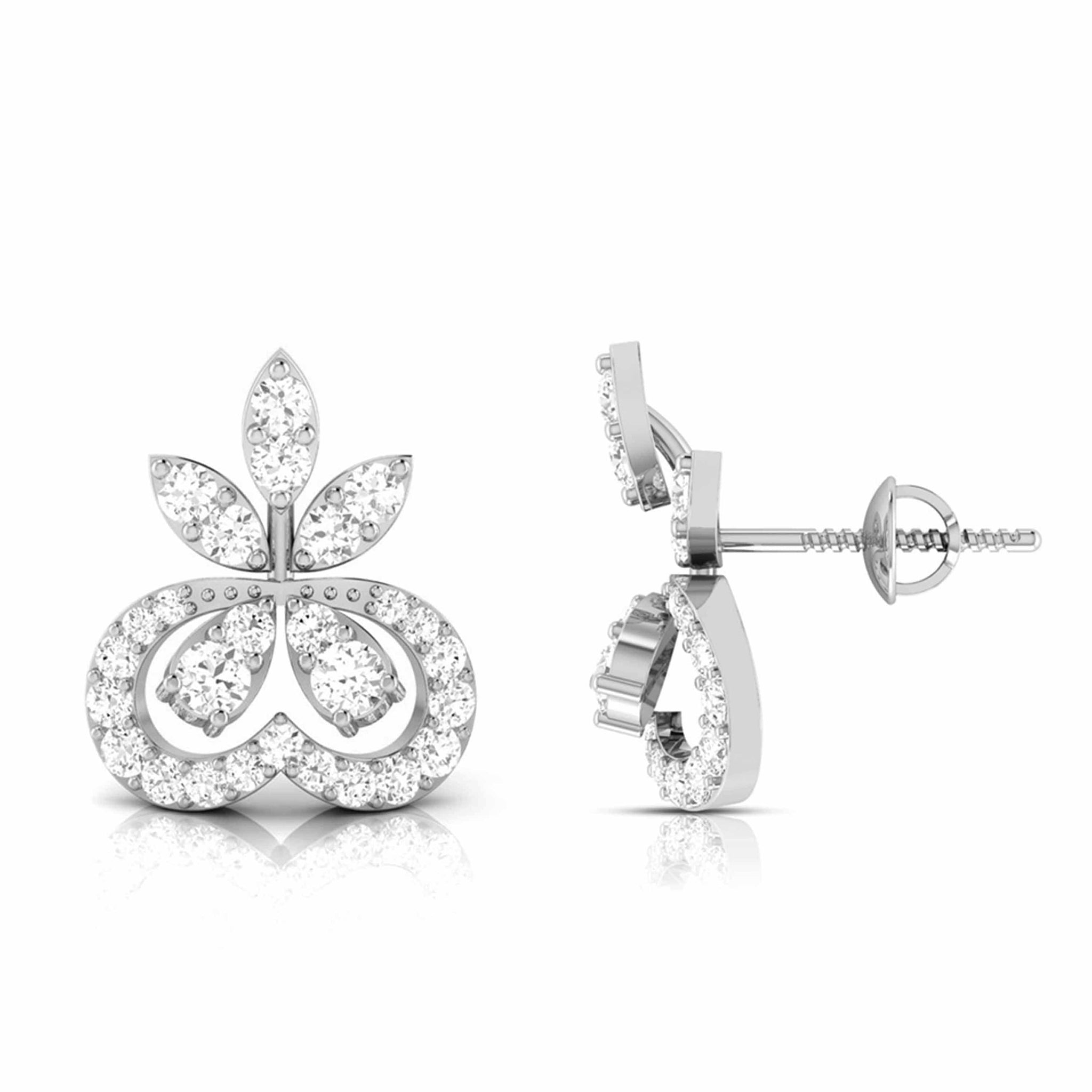 Jewelove™ Earrings Platinum Earrings with Diamonds JL PT E ST 2214