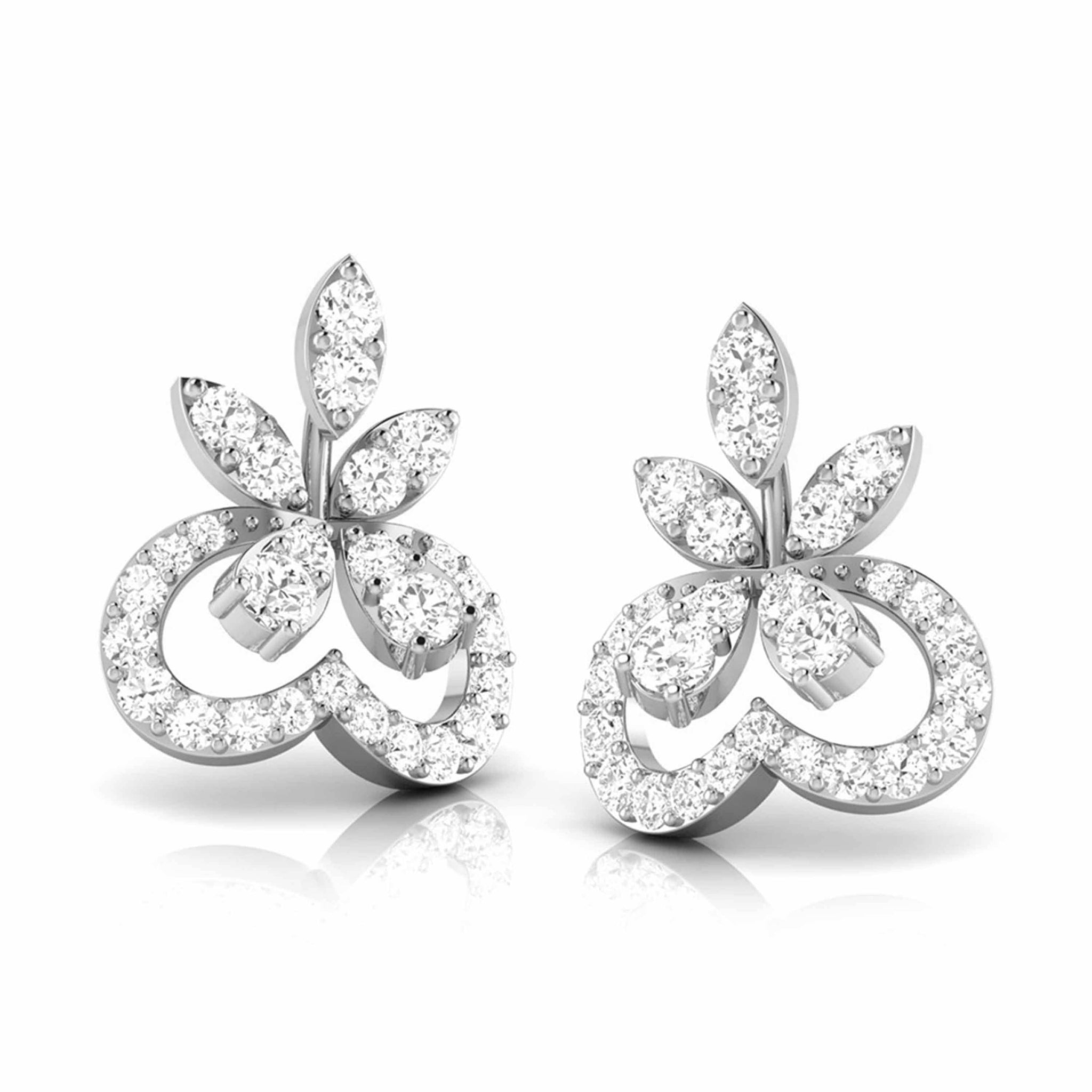 Jewelove™ Earrings Platinum Earrings with Diamonds JL PT E ST 2214