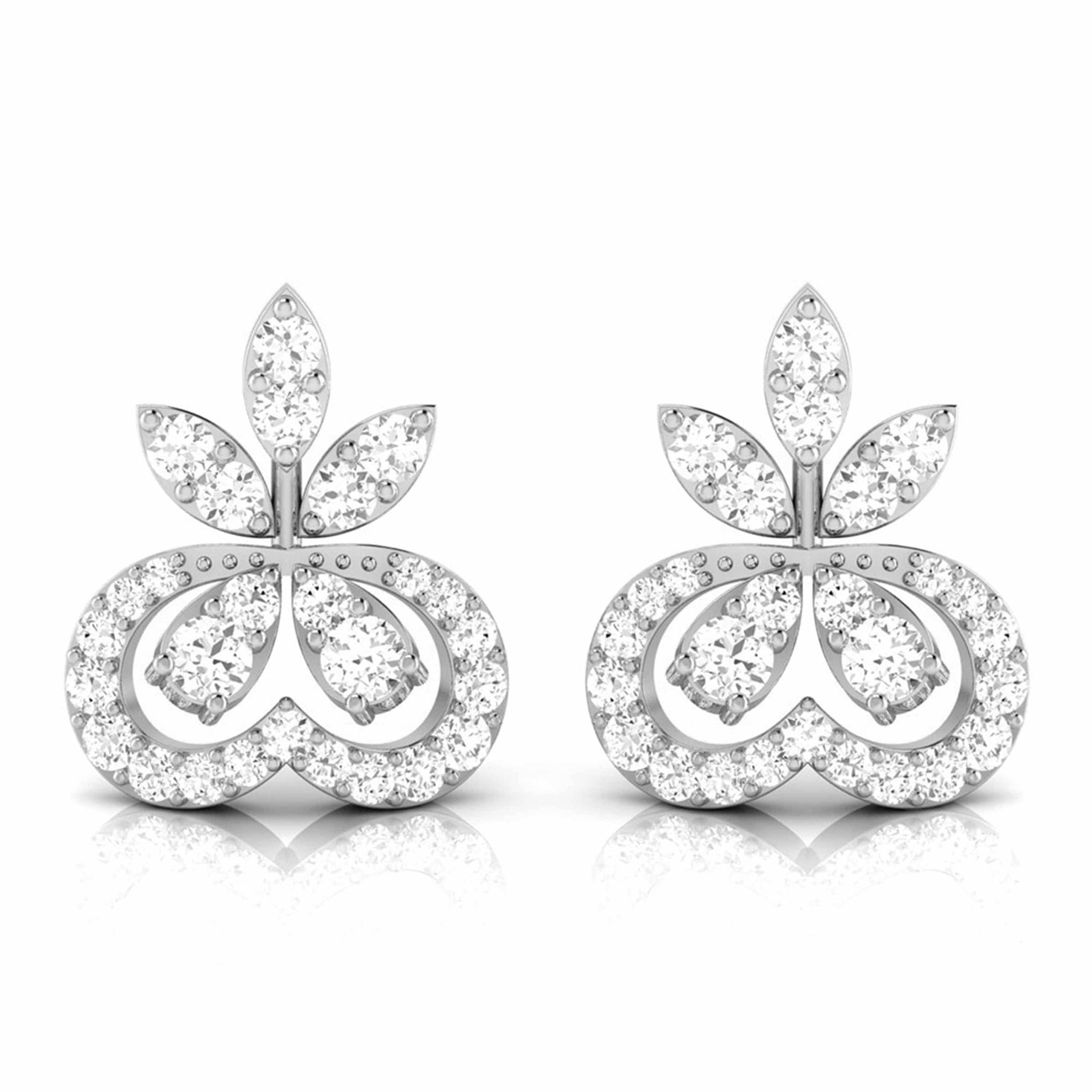 Jewelove™ Earrings Platinum Earrings with Diamonds JL PT E ST 2214