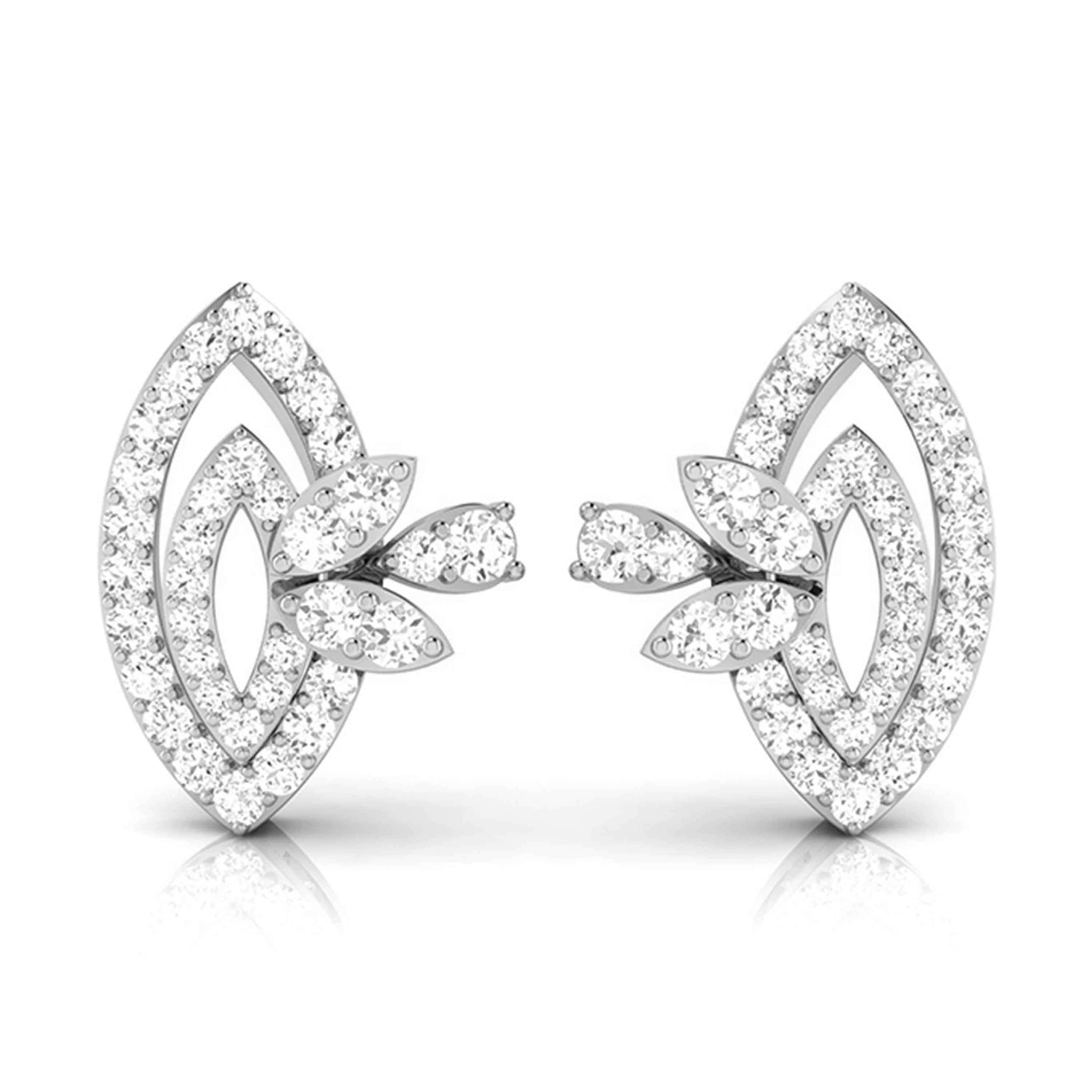 Jewelove™ Earrings Platinum Earrings with Diamonds JL PT E ST 2215