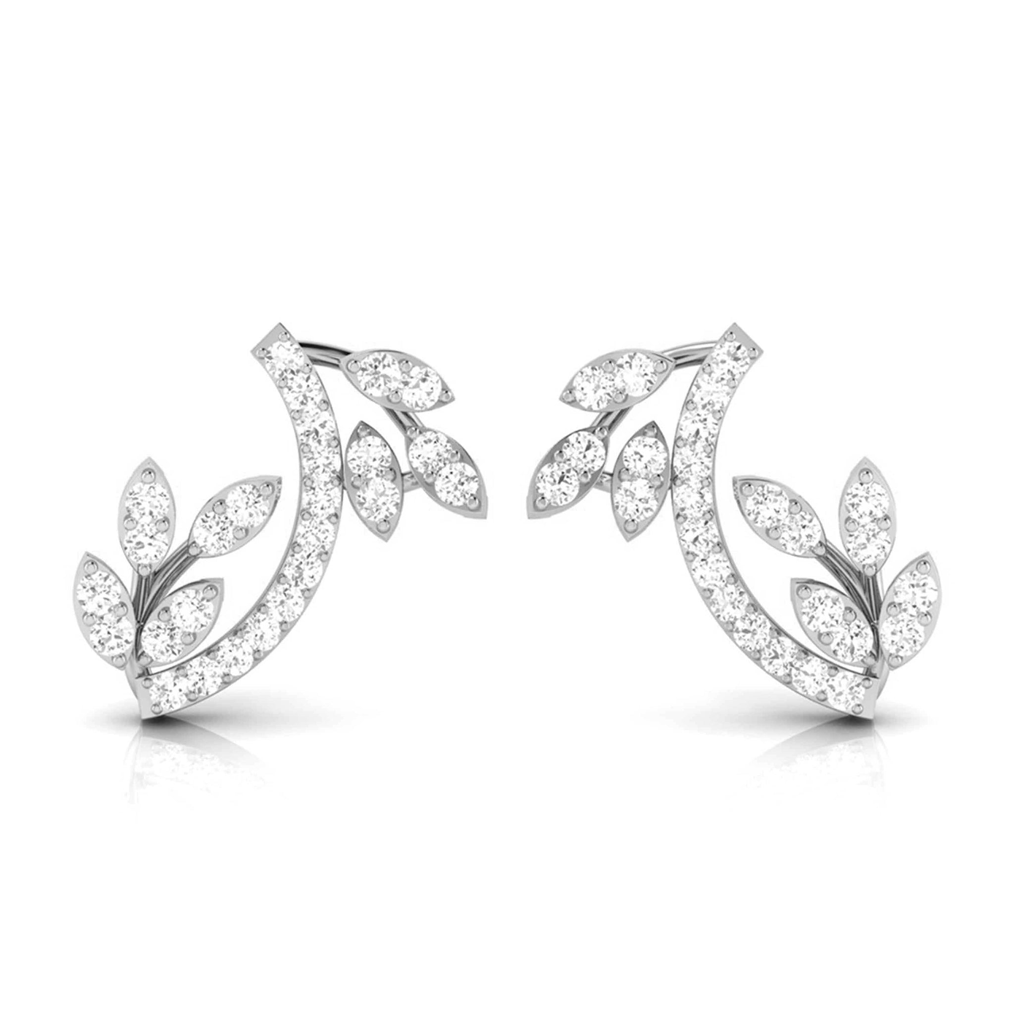 Jewelove™ Earrings SI IJ Platinum Earrings with Diamonds JL PT E ST 2216