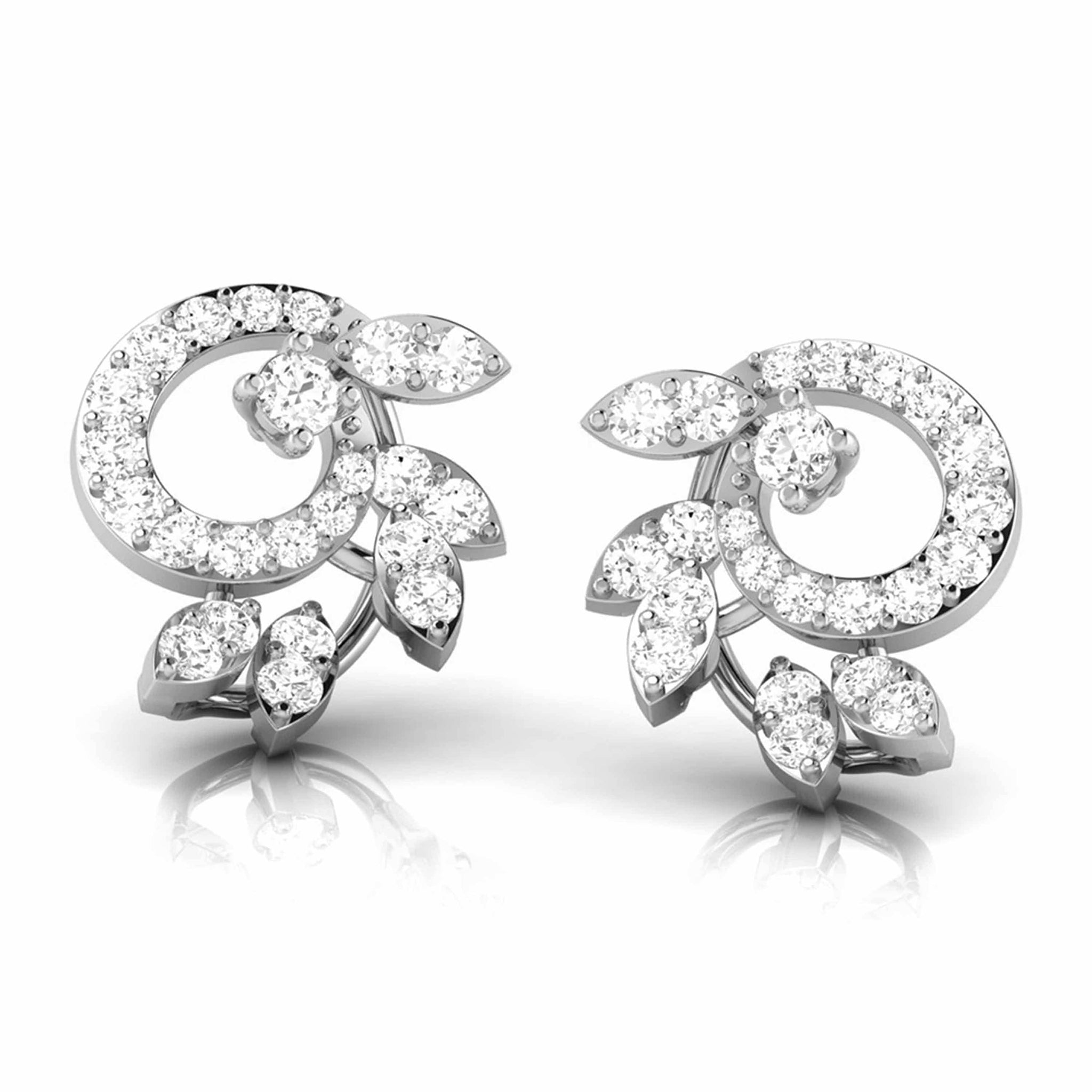 Jewelove™ Earrings Platinum Earrings with Diamonds JL PT E ST 2217