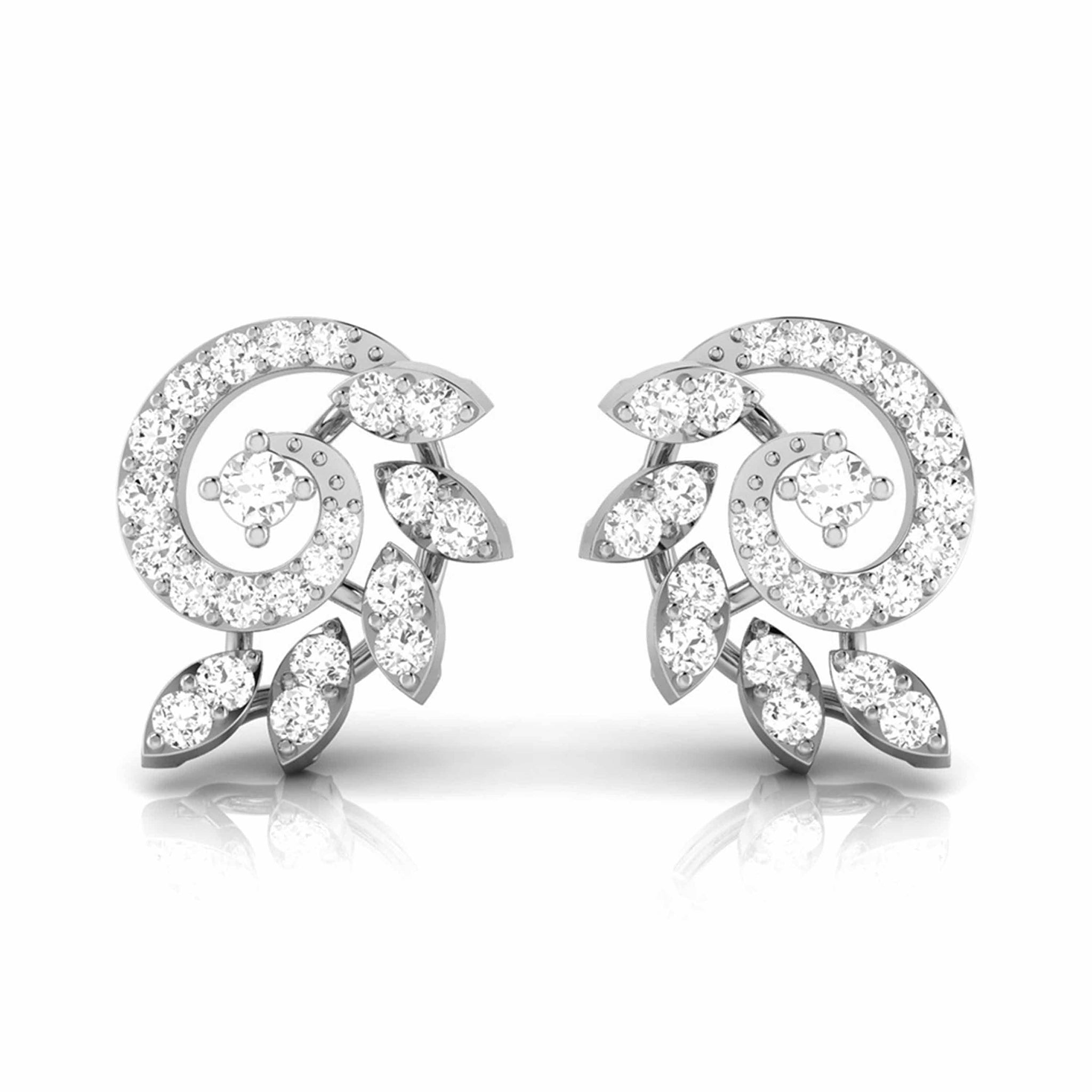 Jewelove™ Earrings Platinum Earrings with Diamonds JL PT E ST 2217