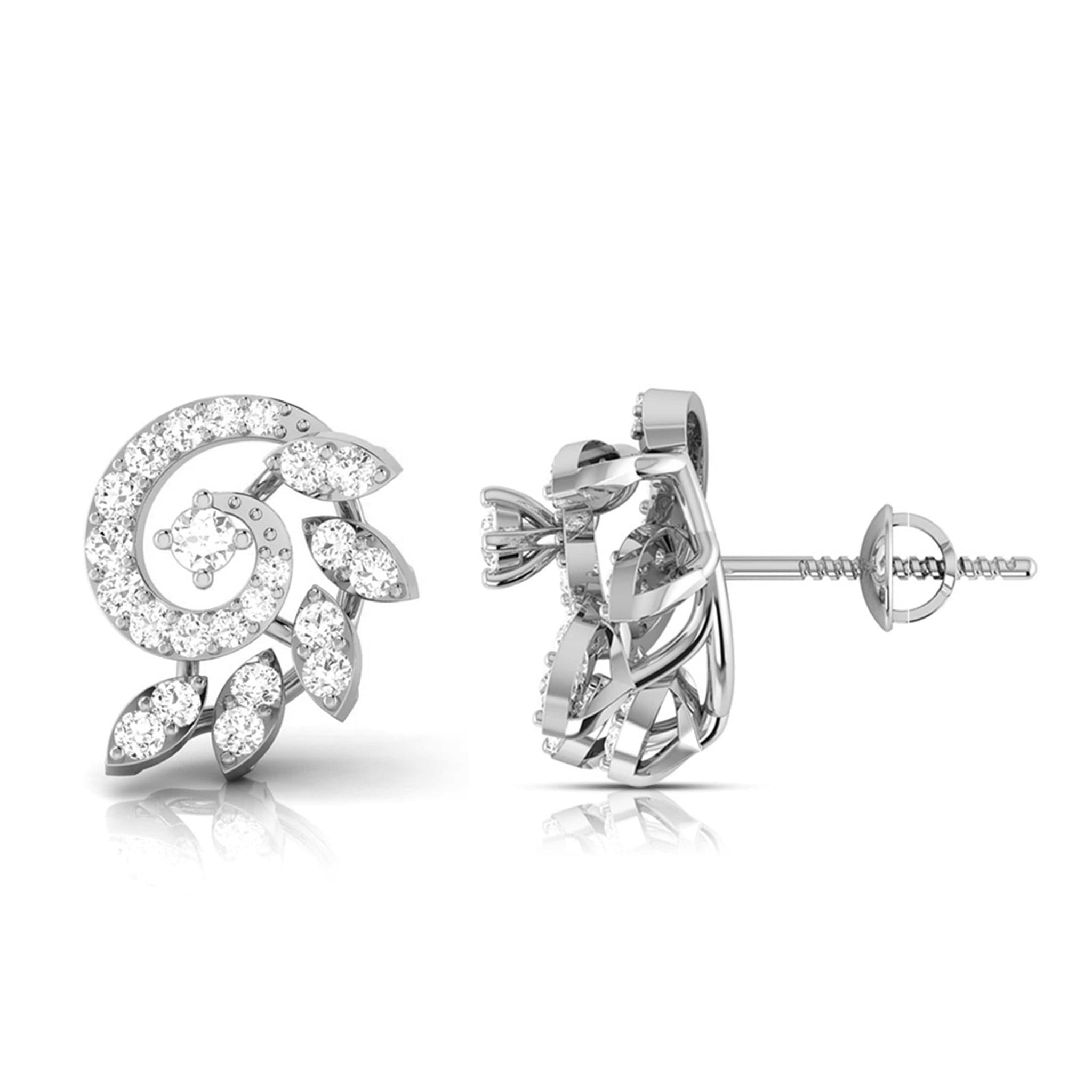 Jewelove™ Earrings Platinum Earrings with Diamonds JL PT E ST 2217