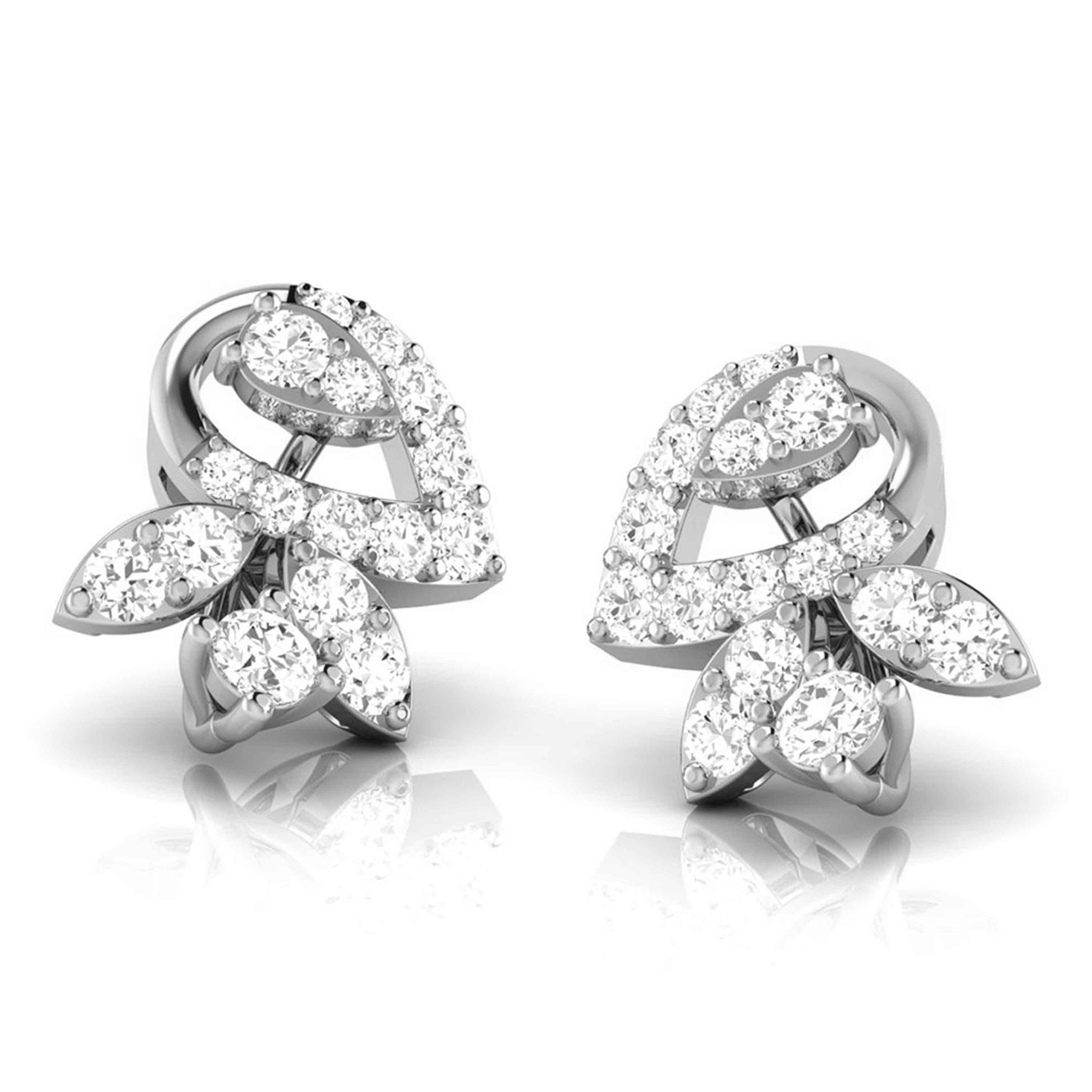 Jewelove™ Earrings Platinum Earrings with Diamonds JL PT E ST 2220