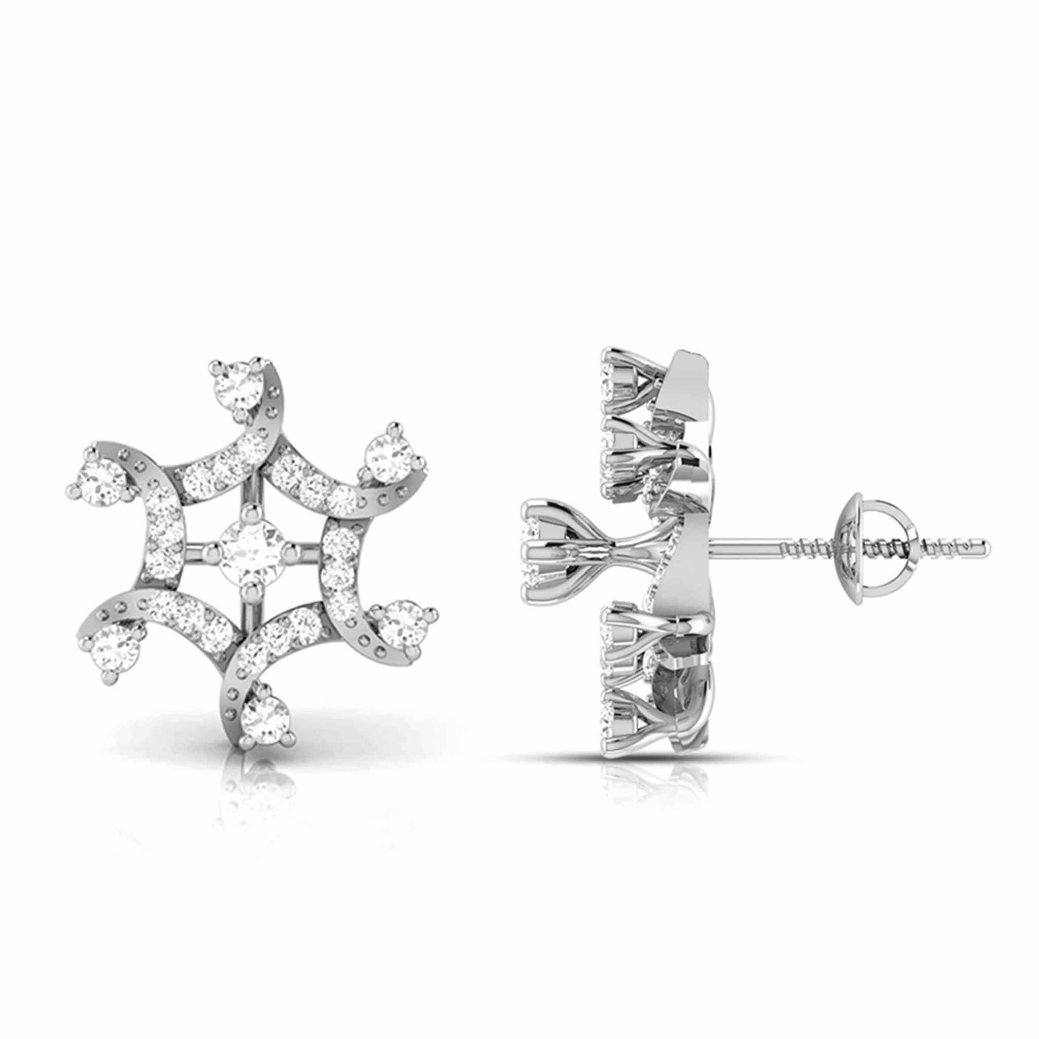 Jewelove™ Earrings Platinum Earrings with Diamonds JL PT E ST 2221