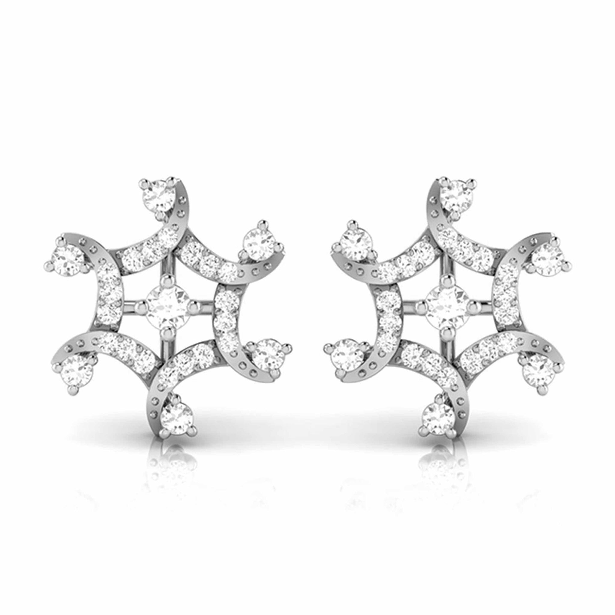 Jewelove™ Earrings Platinum Earrings with Diamonds JL PT E ST 2221