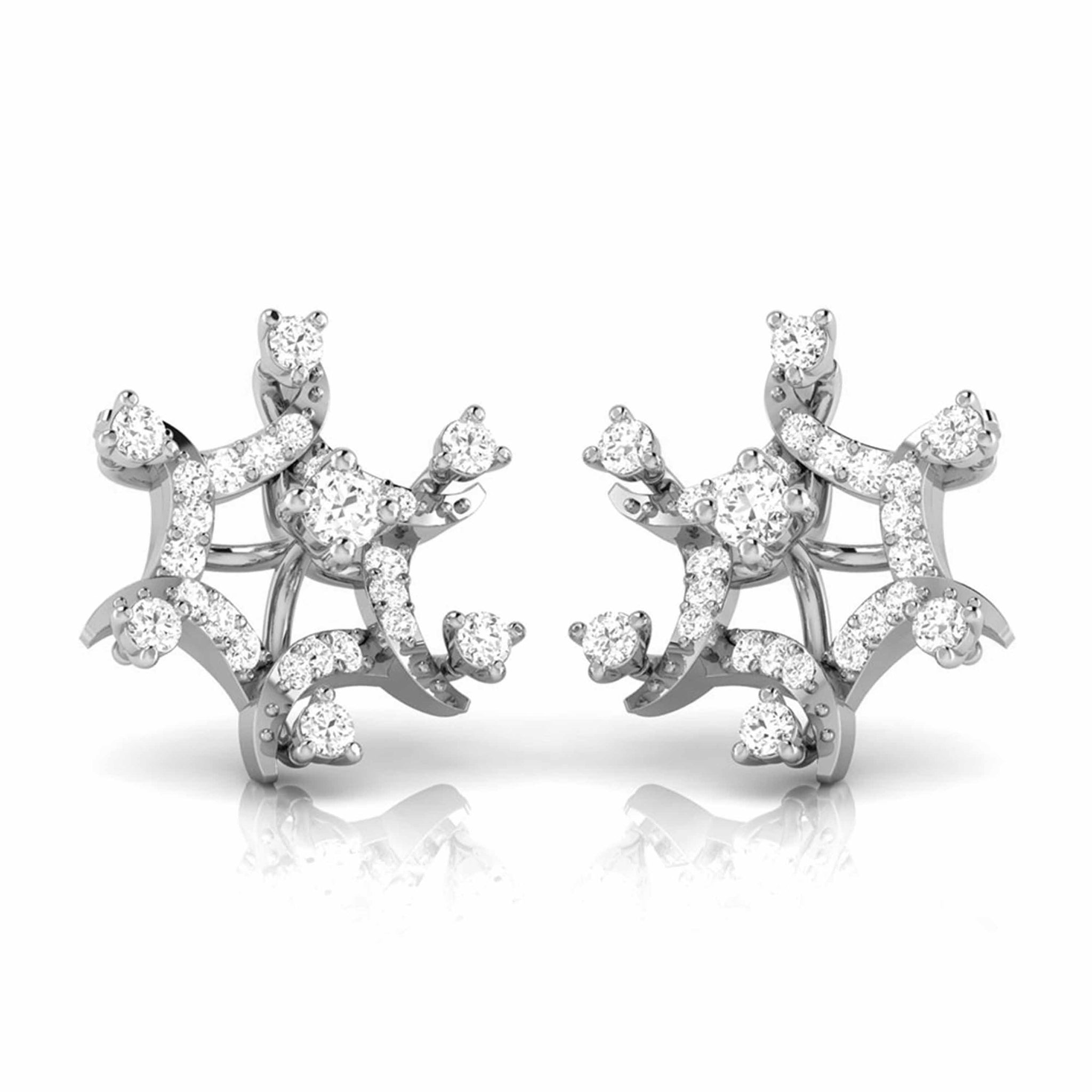 Jewelove™ Earrings Platinum Earrings with Diamonds JL PT E ST 2221