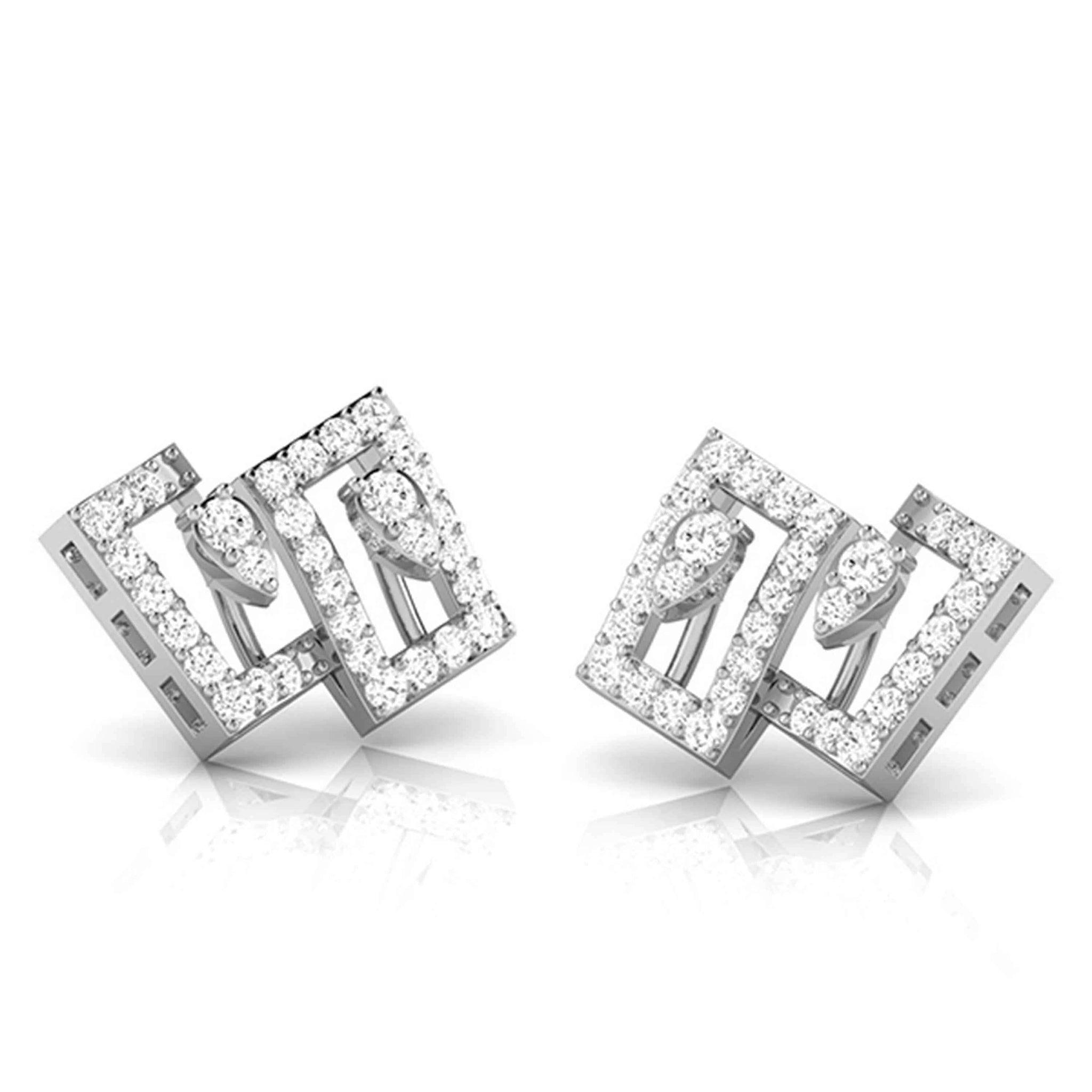 Jewelove™ Earrings Platinum Earrings with Diamonds JL PT E ST 2222