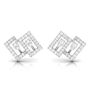 Jewelove™ Earrings SI IJ Platinum Earrings with Diamonds JL PT E ST 2222