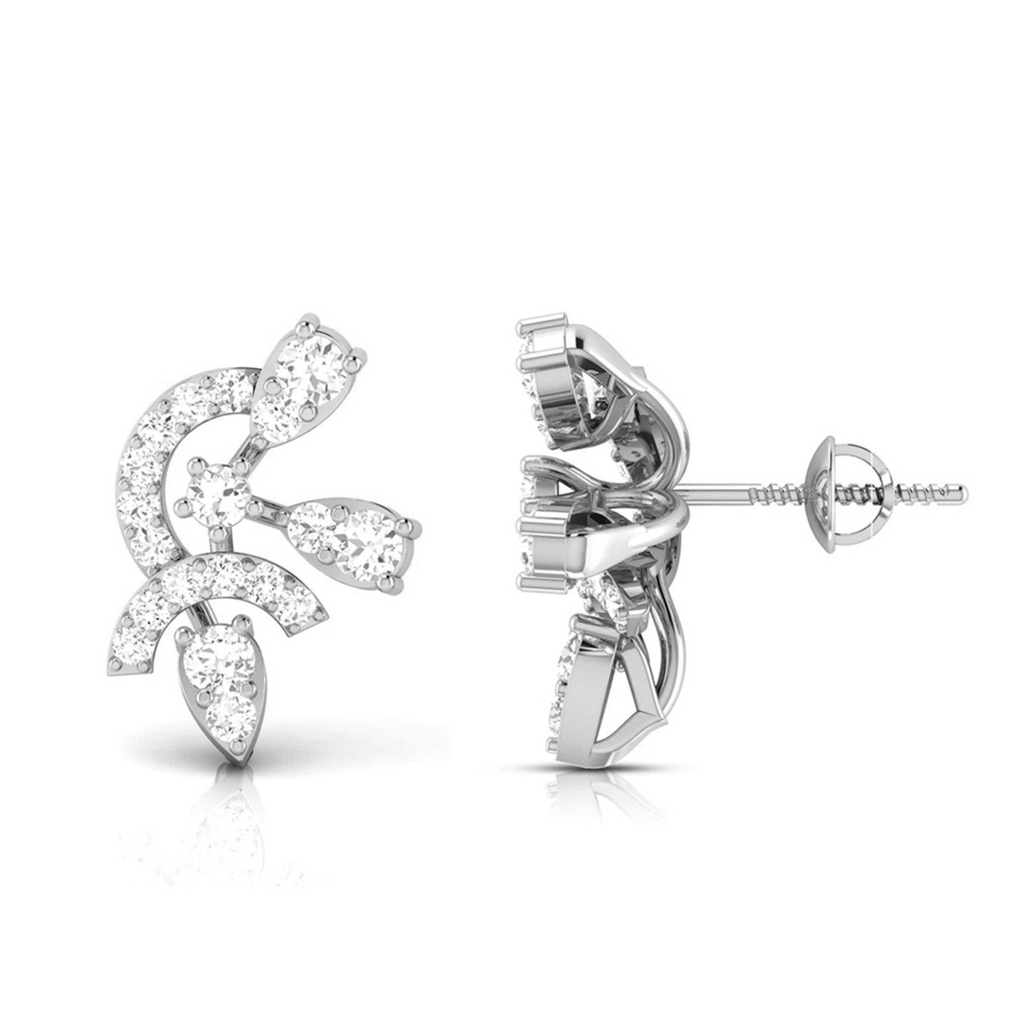 Jewelove™ Earrings Platinum Earrings with Diamonds JL PT E ST 2223