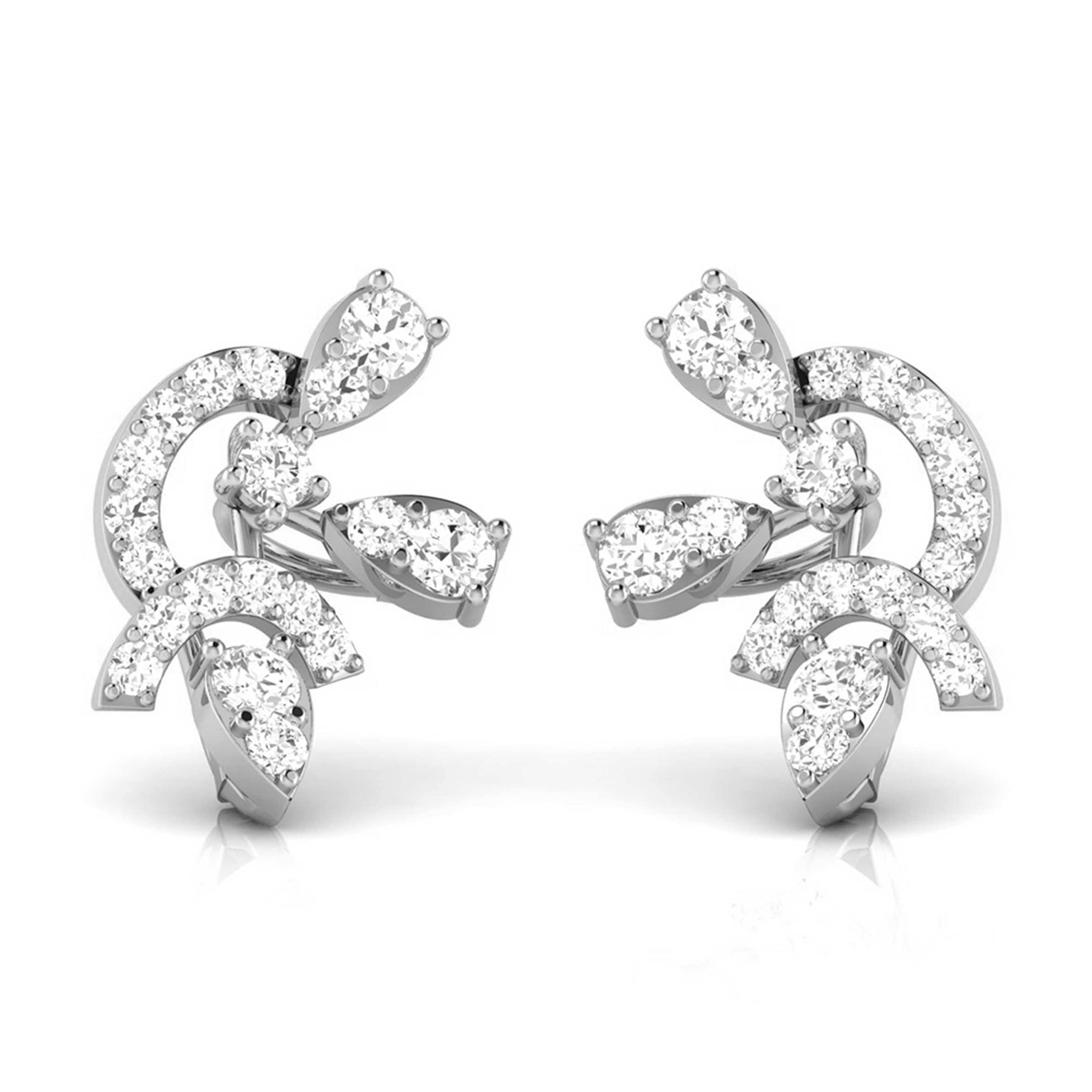 Jewelove™ Earrings Platinum Earrings with Diamonds JL PT E ST 2223