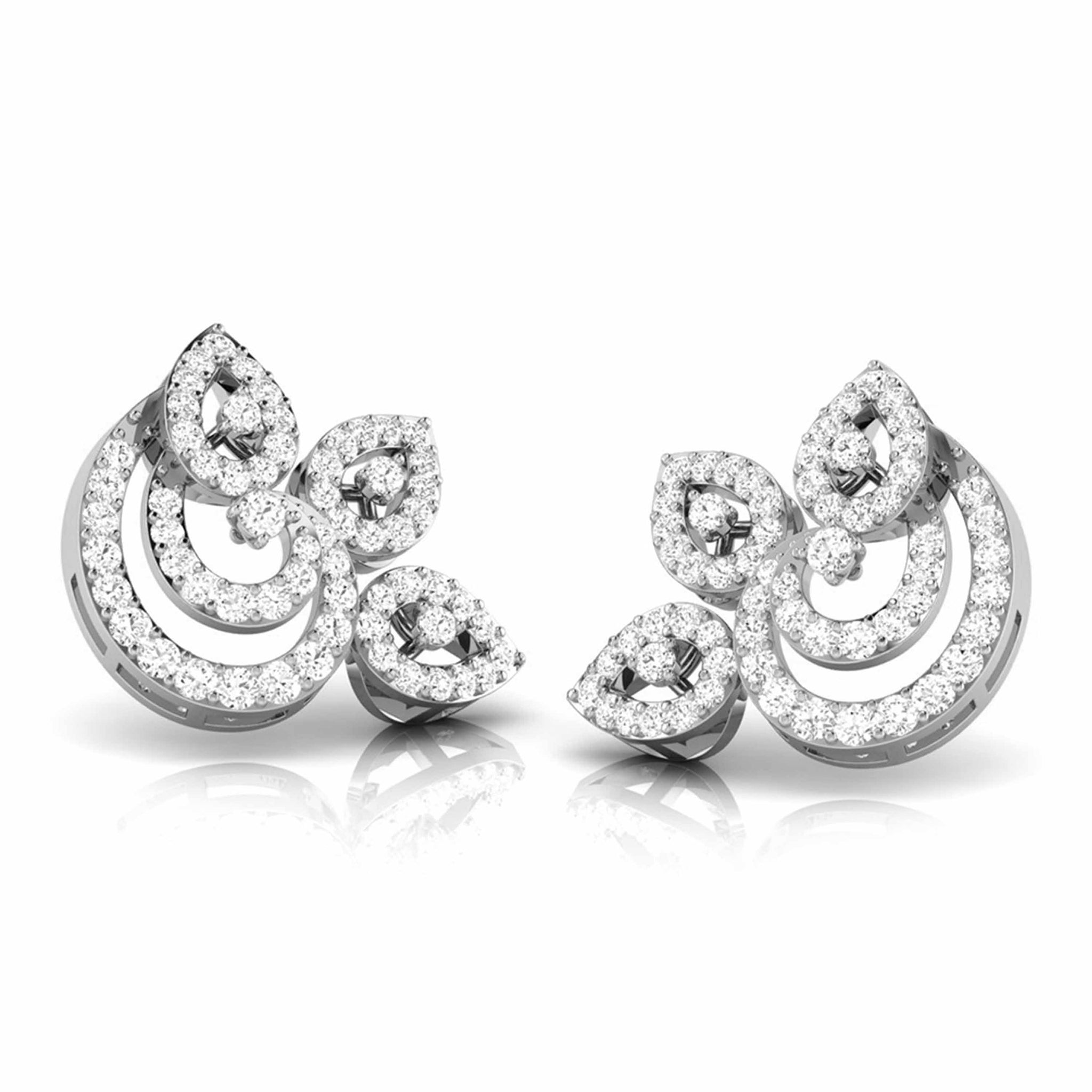 Jewelove™ Earrings Platinum Earrings with Diamonds JL PT E ST 2225