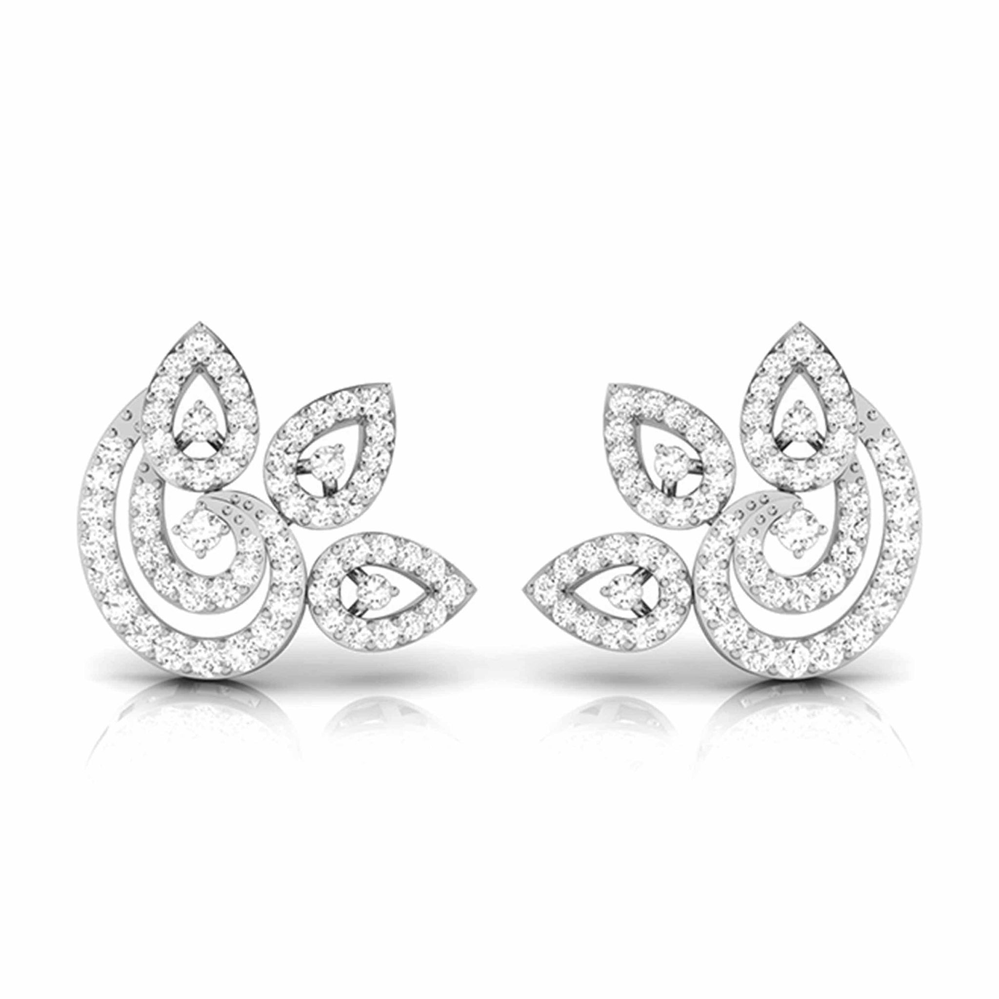 Jewelove™ Earrings Platinum Earrings with Diamonds JL PT E ST 2225