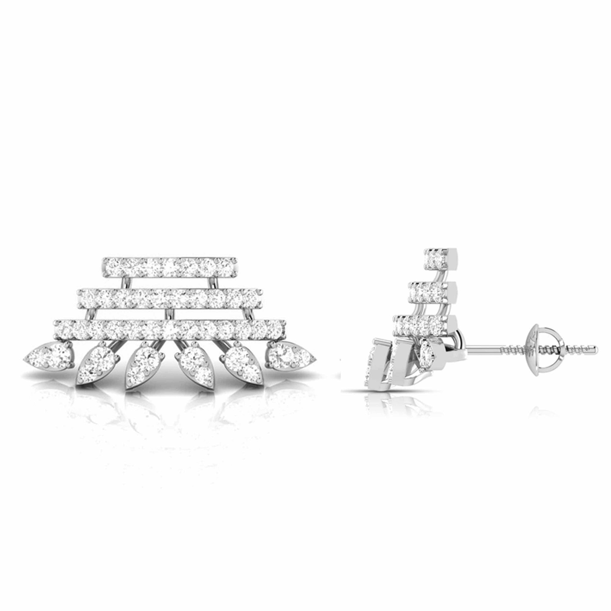 Jewelove™ Earrings Platinum Earrings with Diamonds JL PT E ST 2228