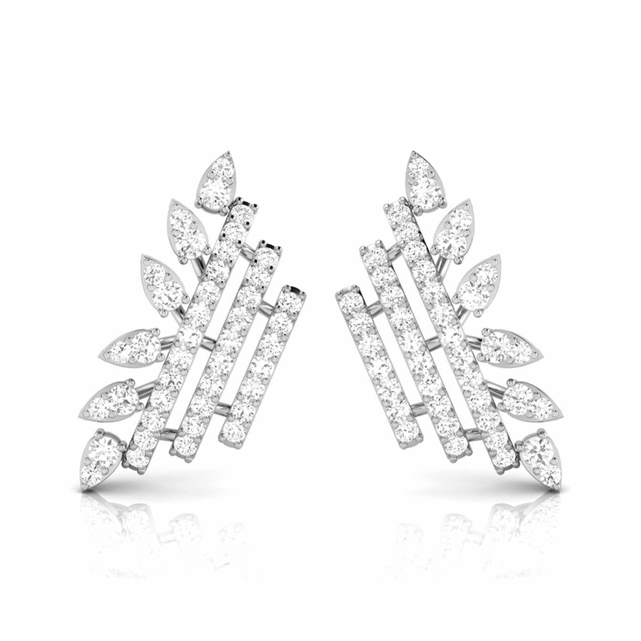 Jewelove™ Earrings Platinum Earrings with Diamonds JL PT E ST 2228