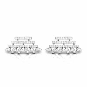 Jewelove™ Earrings SI IJ Platinum Earrings with Diamonds JL PT E ST 2228