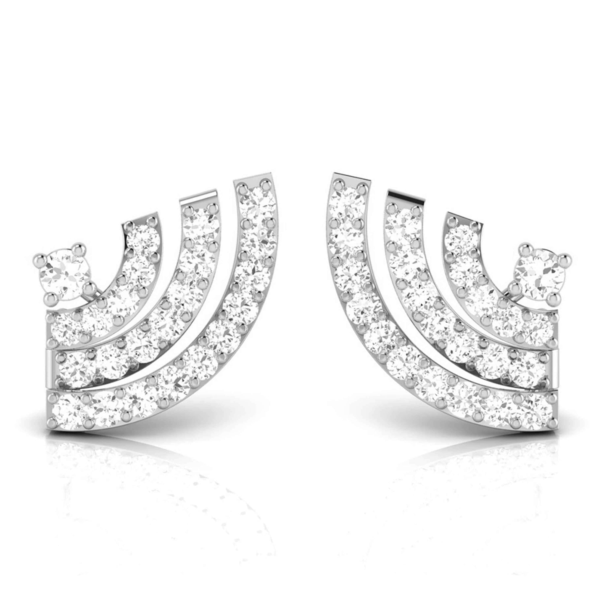 Jewelove™ Earrings Platinum Earrings with Diamonds JL PT E ST 2229